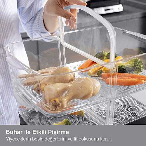 Premium Steam Steam Cooker with LCD Display - 8
